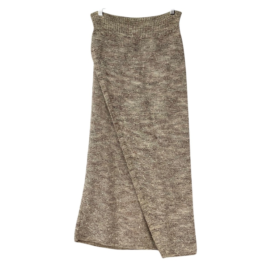 Moth Anthropologie Wrap Front Maxi Skirt Sz Small Cotton Blend Marled Knit Boho
